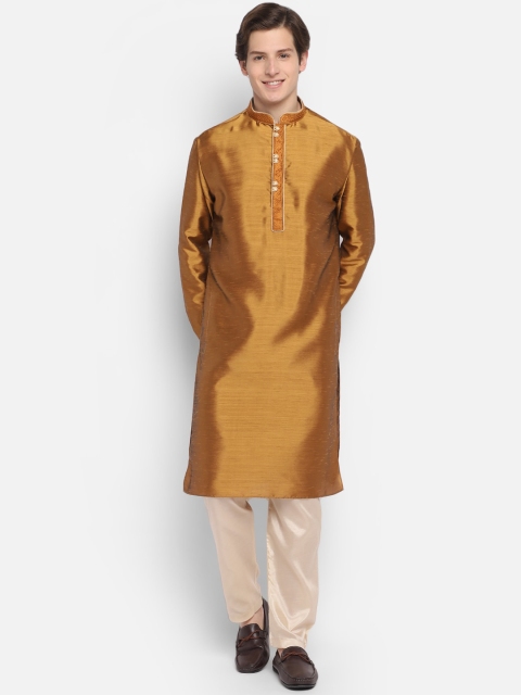 

DEVOILER Men Bronze-Toned Kurta