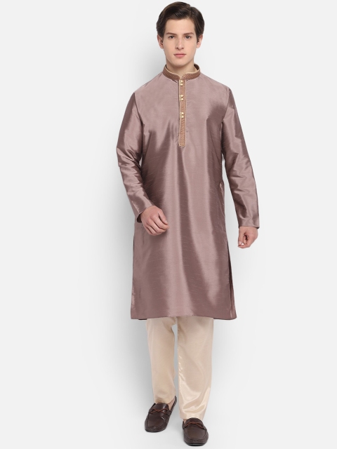 

DEVOILER Men Brown Kurta