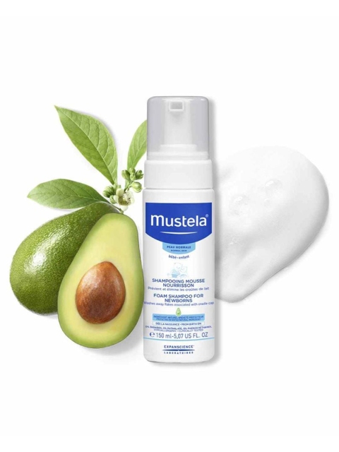 

Mustela Foam Shampoo For Newborn, 150 ml, White