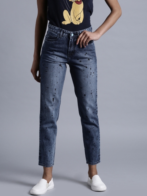 

Kook N Keech Women Blue Printed Regular Fit Jeans