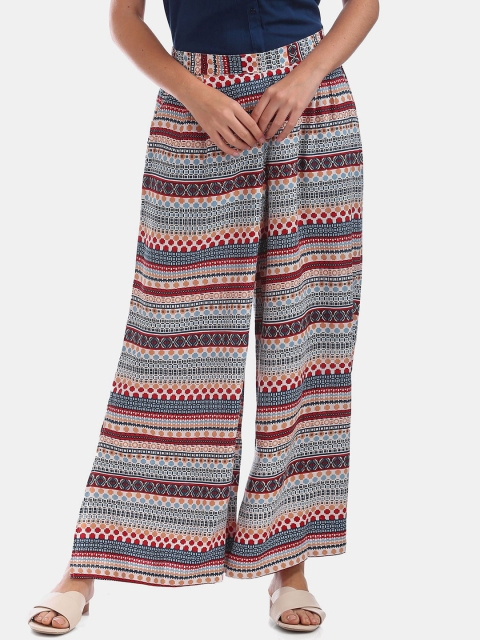 

Bronz Women Multicoloured Printed Slim Fit Trousers, Multi