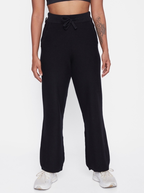 

BlissClub Women Black Straight Fit Move All Day Pants