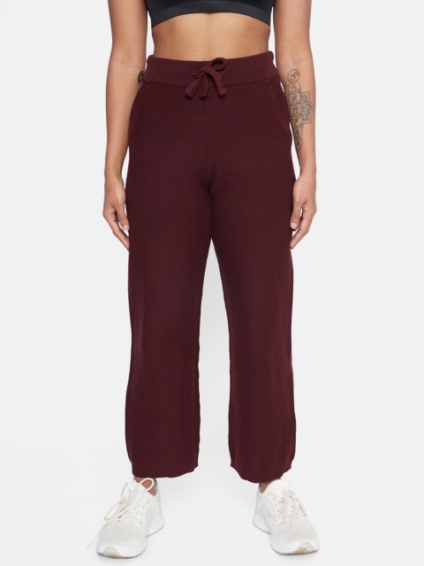 

BlissClub Women Burgundy Straight Fit Move All Day Pants