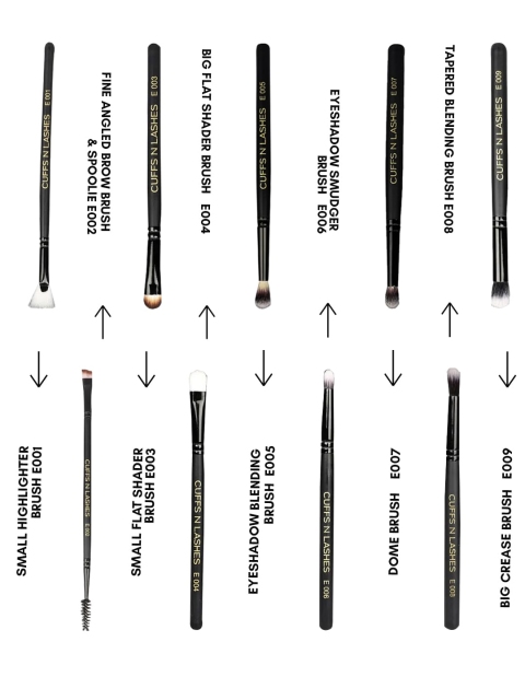

CUFFS N LASHES Black Flat Shader Makeup Brushes