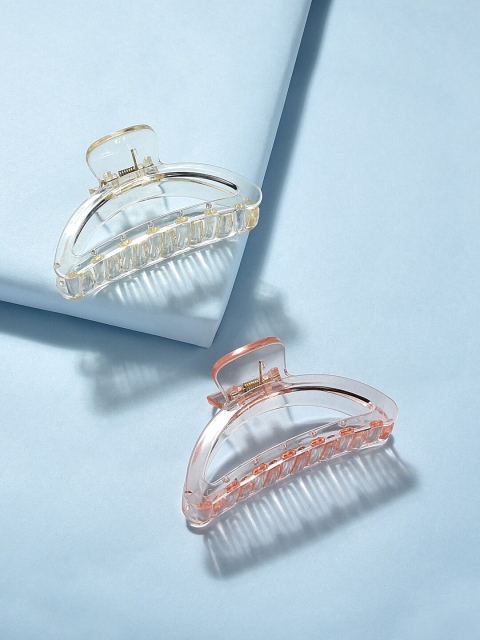 

ToniQ Women Peach-Coloured Set of 2 Claw Clips