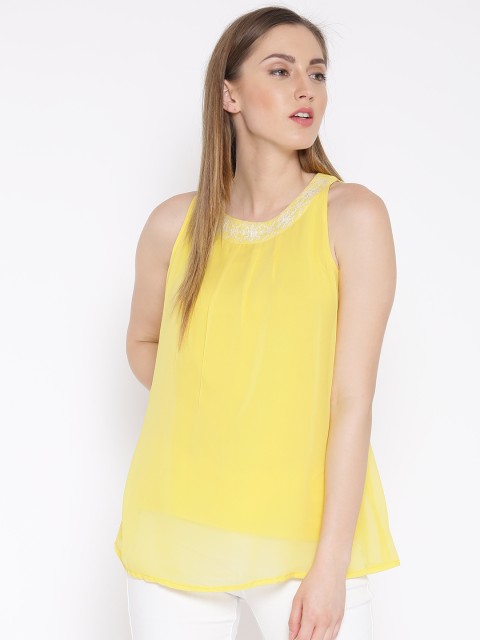 

AND Women Yellow A-Line Top