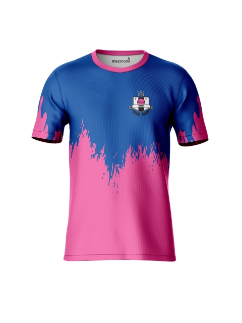 

mezmoda Boys Blue & Pink Cricket Jersey T-shirt