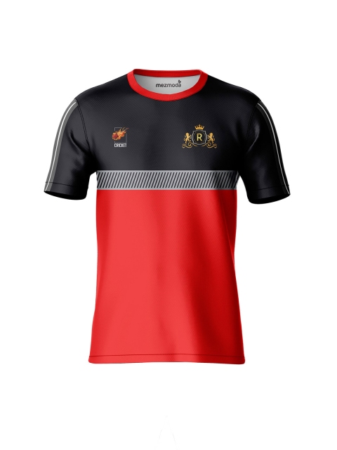 

mezmoda Boys Red & Navy Blue Printed Sports T-shirt
