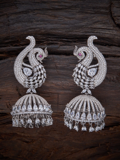 

Kushal's Fashion Jewellery White Contemporary Ear Cuff Earrings