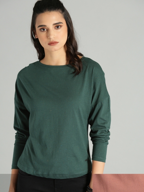 

Roadster Women Pack of 2 T-shirts, Green