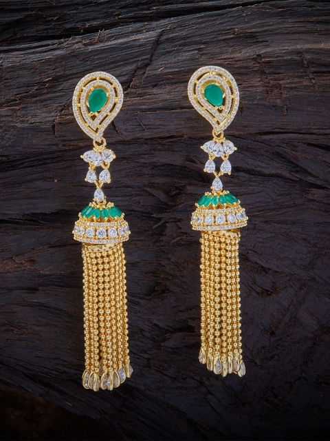 

Kushal's Fashion Jewellery Green Contemporary Studs Earrings