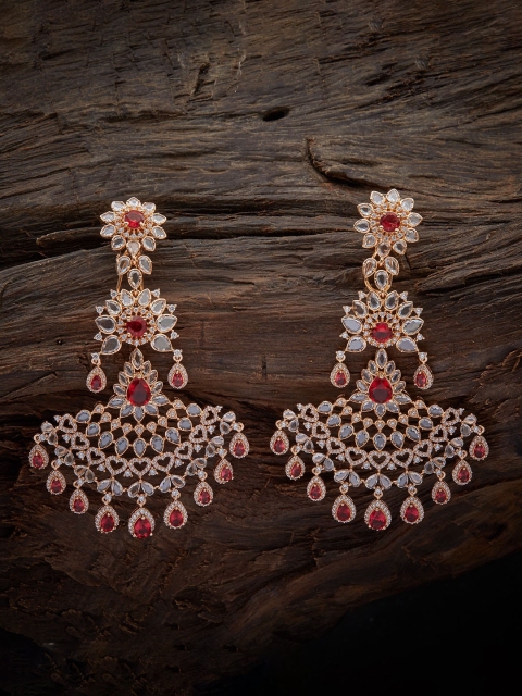 

Kushal's Fashion Jewellery Red Contemporary Drop Earrings