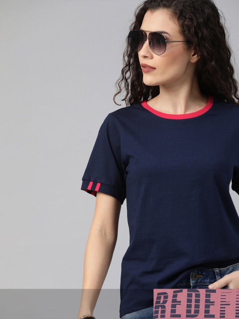

Roadster Women Pack of 2 Cotton T-shirt, Rose