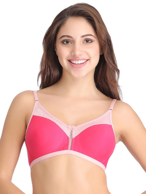 

Clovia Pink Colourblocked Full-Covrage Push-Up Bra BR0823P1440C