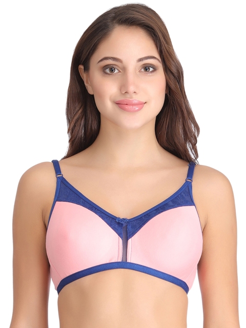 

Clovia Pink Colourblocked Full-Covrage Push-Up Bra BR0823P1440C