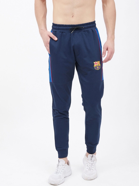 

FC Barcelona Men Navy Blue FC Barcelona: Classic Joggers with Cut & Sew Joggers