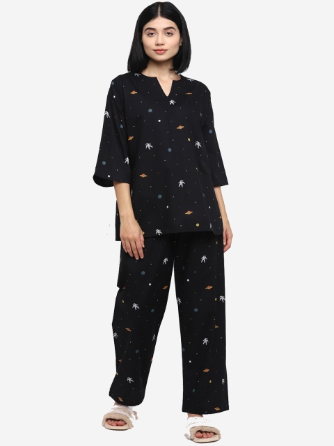 

shopbloom Women Blue Printed Night suit WC-436-SS-XS