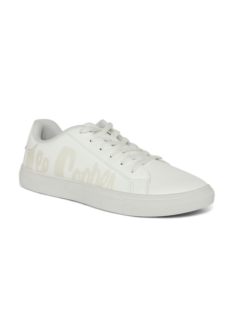 

Lee Cooper Men White Printed PU Sneakers