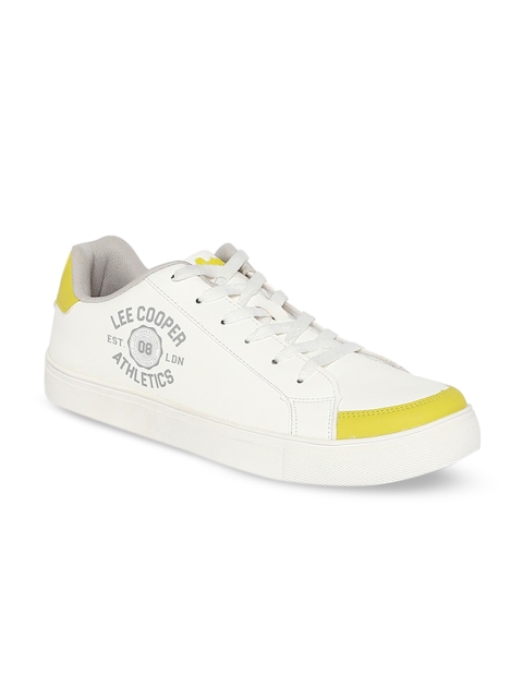 

Lee Cooper Men White Printed PU Sneakers