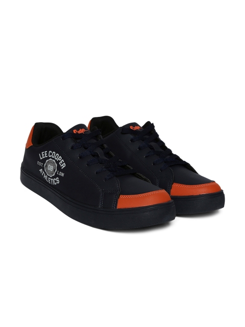 

Lee Cooper Men Navy Blue Printed PU Sneakers
