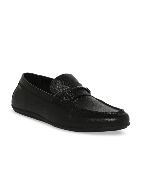 

Lee Cooper Men Black Textured Leather Loafers