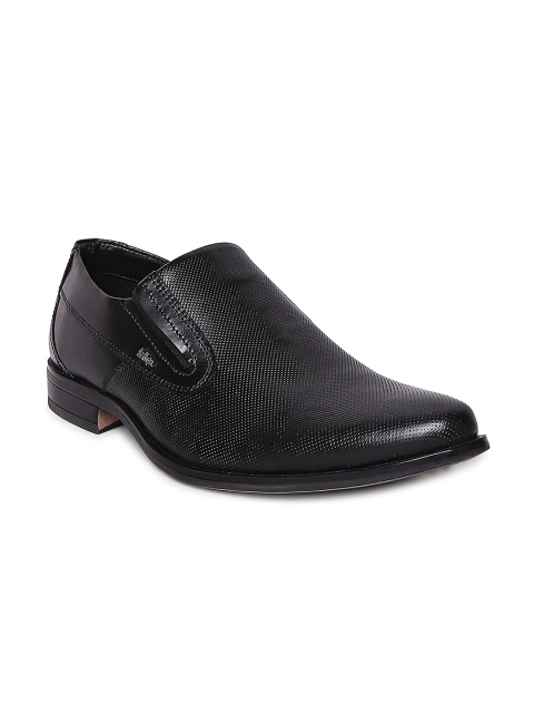 

Lee Cooper Men Black Textured Leather Formal Slip On