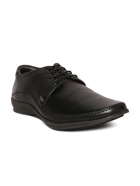 

Lee Cooper Men Black Solid Leather Formal Derbys