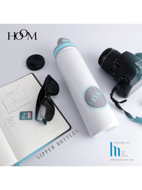 

HOOM White Solid Water Bottle