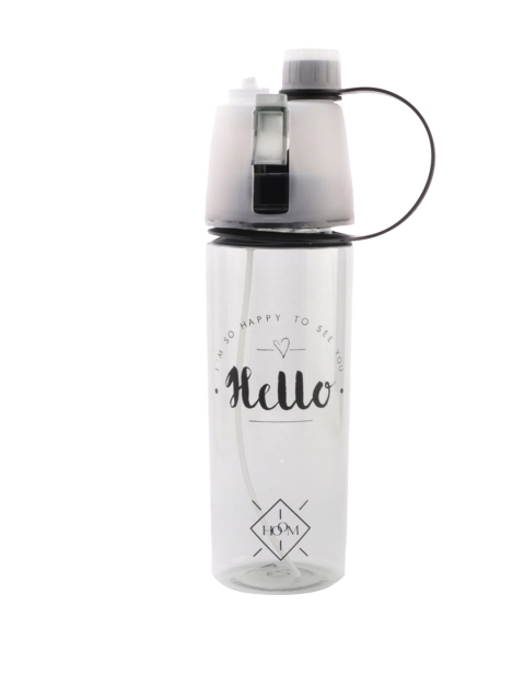 

HOOM White & Black printed Sipper Water Bottle