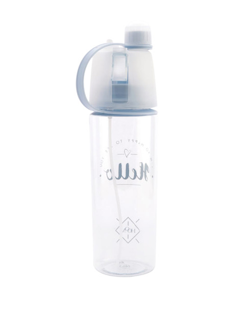 

HOOM Blue & Transparent Printed Sipper Water Bottle 600 Ml