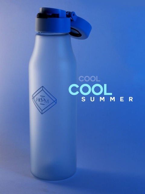 

HOOM Blue & Transparent Solid Sipper Water Bottle 700 ml