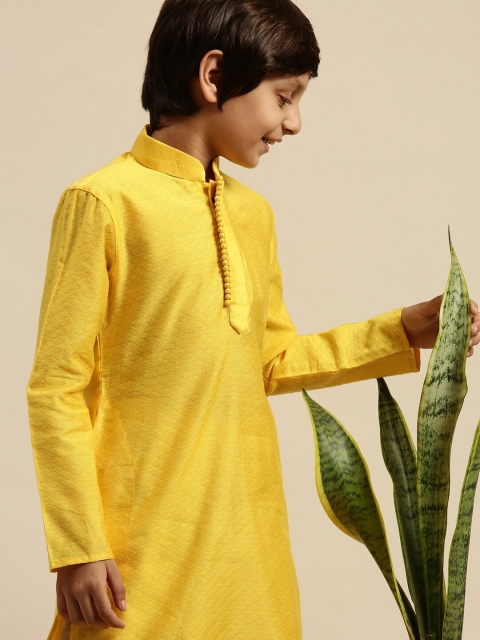 

Sanwara Boys Yellow Kurta with Pyjamas