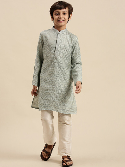 

Sanwara Boys Grey Kurta with Pyjamas