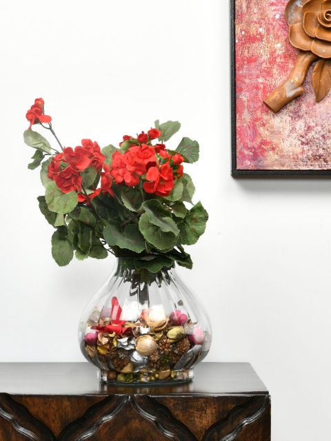 

Athome by Nilkamal Transparent Glass Matki Vase