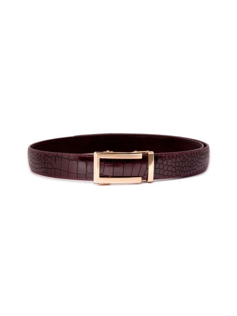 

ELOPPE Men Red Textured Leather Formal Belt