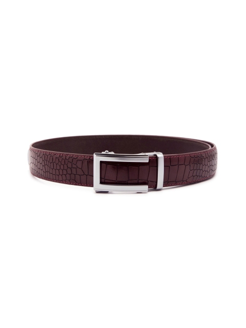 

ELOPPE Men Red Textured Leather Belt
