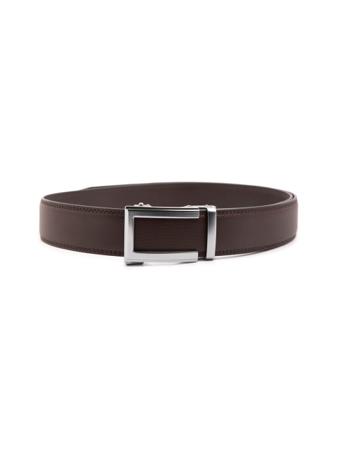 

ELOPPE Men Brown Textured Leather Belt