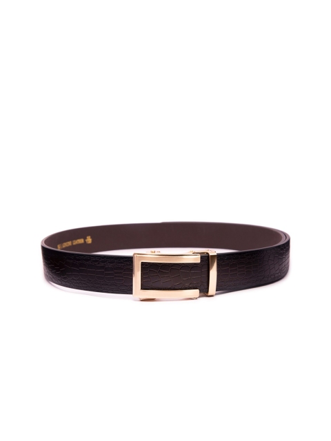 

ELOPPE Men Brown Textured Leather Belt