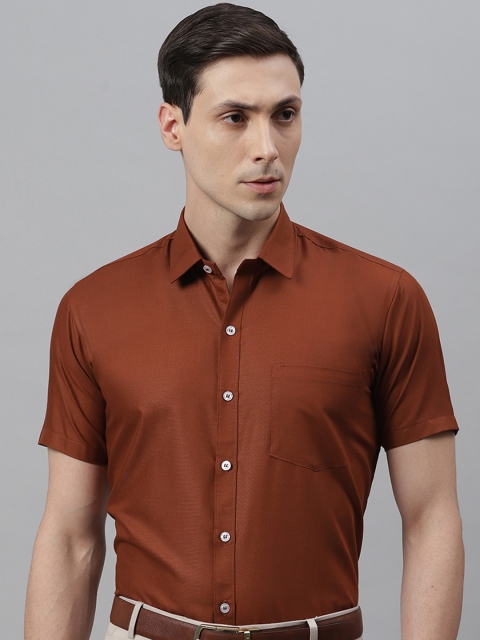 

GHPC Men Brown Classic Formal Shirt