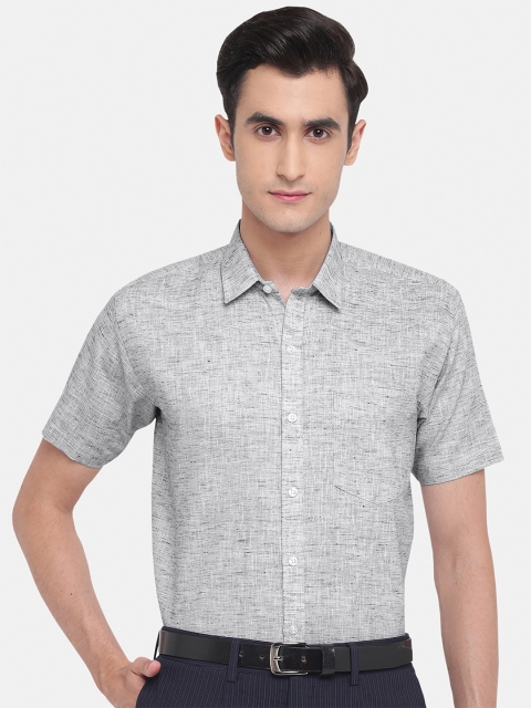 

GHPC Men Green Modern Cotton Linen Formal Shirt