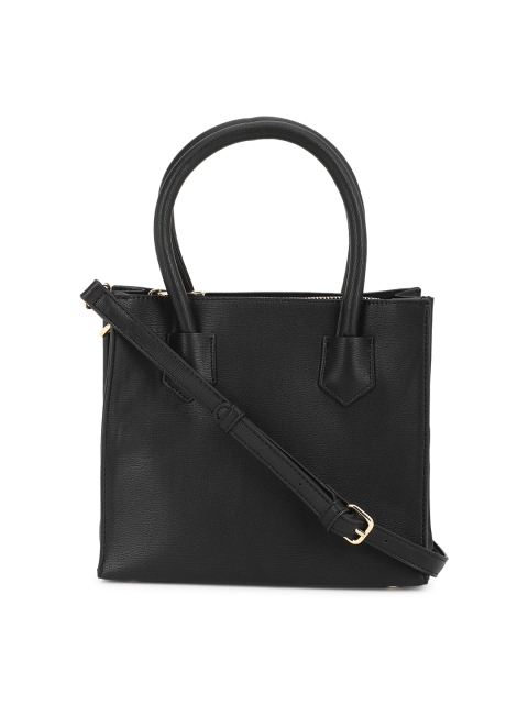 

FOREVER 21 Black PU Structured Handheld Bag
