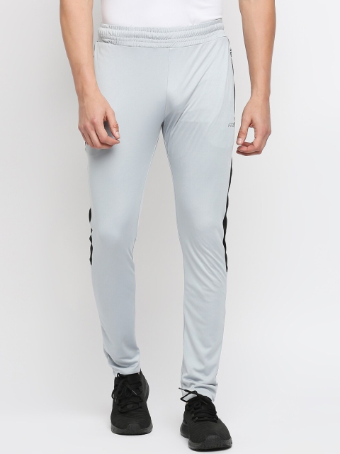 

FiTZ Men Grey Solid Slim-Fit Track Pants