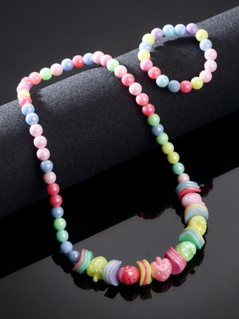 

Stoln Girls Multicoloured Necklace With Bracelet, Multi
