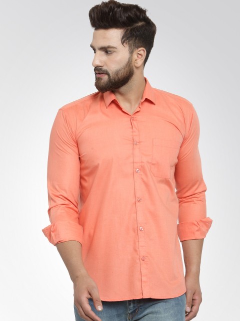 

JAINISH Men Orange Classic Casual Shirt