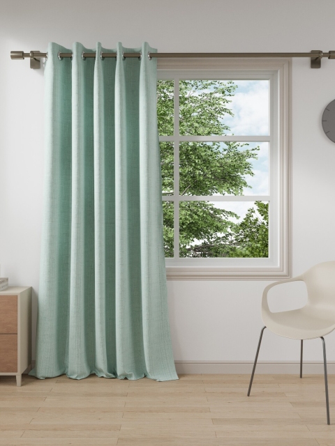 

DDecor Turquoise Blue Black Out Long Door Curtain