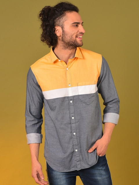 

Campus Sutra Men Yellow Classic Casual Shirt