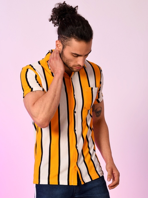 

Campus Sutra Men Multicoloured Classic Striped Casual Shirt, Multi