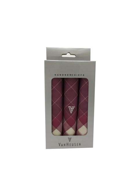 

Van Heusen Men Maroon Pack of 3 Cotton Handkerchief