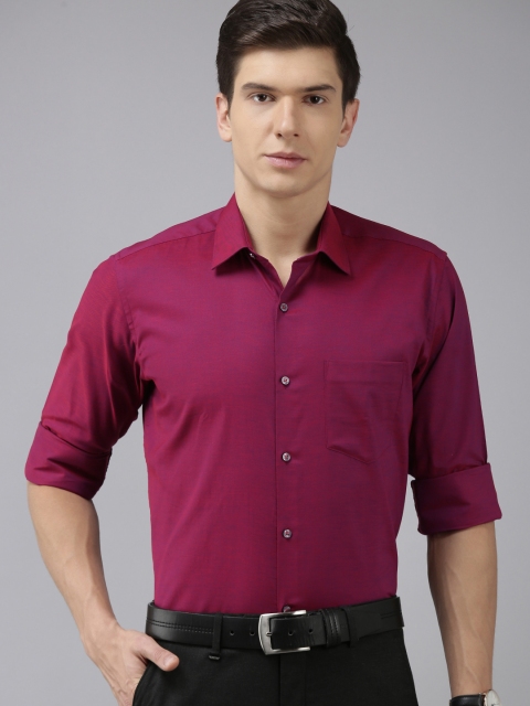 

Van Heusen Men Magenta Standard Formal Shirt