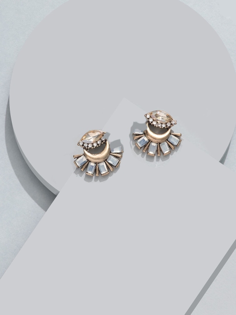 

Pipa Bella Gold-Toned Circular Half Flower Studs
